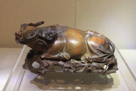 Bamboo decoration carved with Buffalo