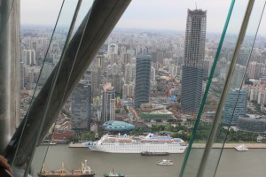 At 12 o'clock a Cruise ship on the Huangpu