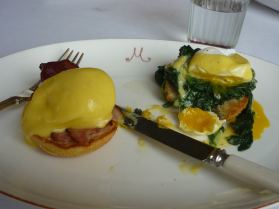 Julian and I had Eggs Florentine